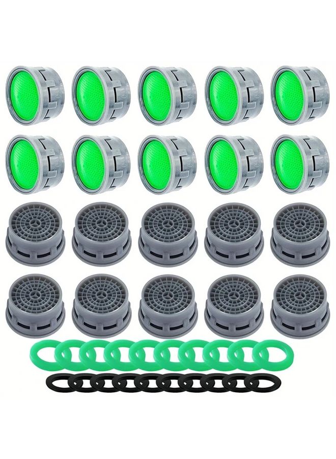 20pcs 1 5 GPM Faucet Aerator Flow Restrictor Insert Replacement For Bathroom Kitchen - Image 1
