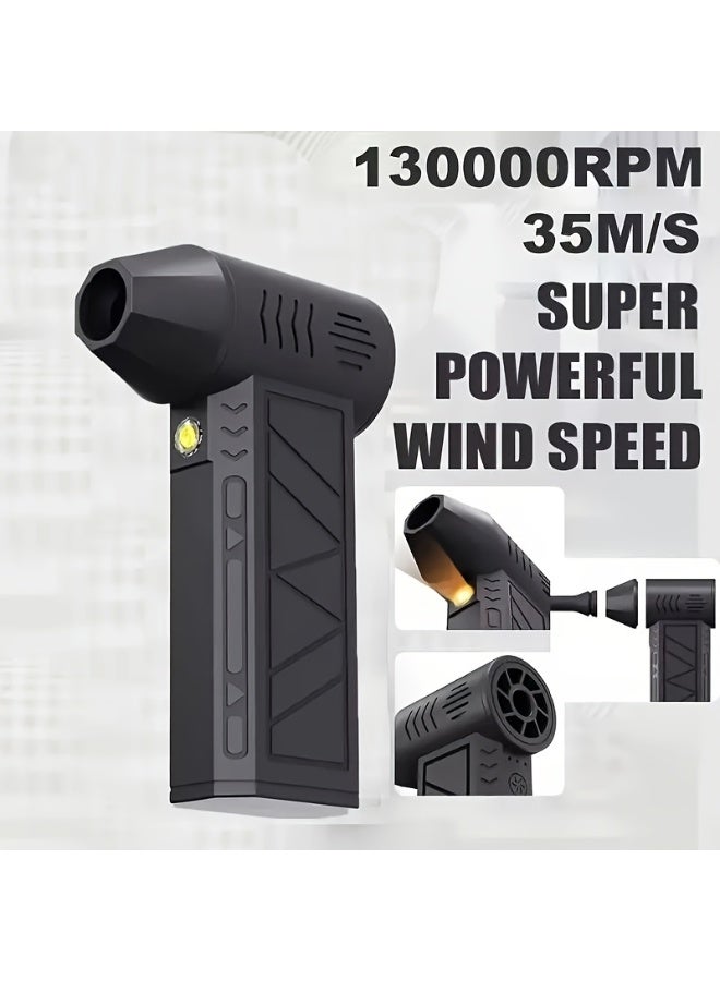 أفضل الفن منفاخ هواء توربيني صغير بسرعة 130,000 دورة/الدقيقة مع وظيفة الشفط، محرك بدون فحمات عالي السرعة، تدفق هواء قوي حتى 100 ميل/الساعة، منفاخ هواء لاسلكي - Image 4