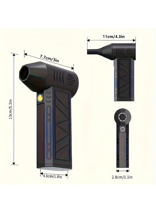 أفضل الفن منفاخ هواء توربيني صغير بسرعة 130,000 دورة/الدقيقة مع وظيفة الشفط، محرك بدون فحمات عالي السرعة، تدفق هواء قوي حتى 100 ميل/الساعة، منفاخ هواء لاسلكي - Image 3