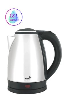 ICONA Icona Electric Kettle – 1.8L Stainless Steel Water Boiler with Boil-Dry Protection, Auto Shut-Off, 360° Rotational Base, and Safety Lock Lid, 1500 Watts  - Image 1