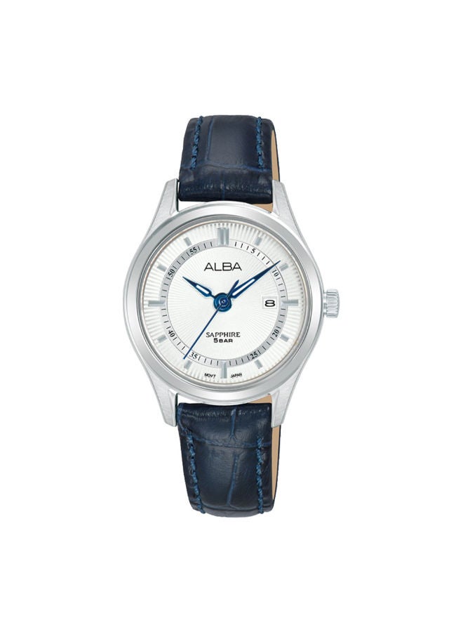 ألبا ساعة يد من  الجلد بعقارب AH7BR1X1
