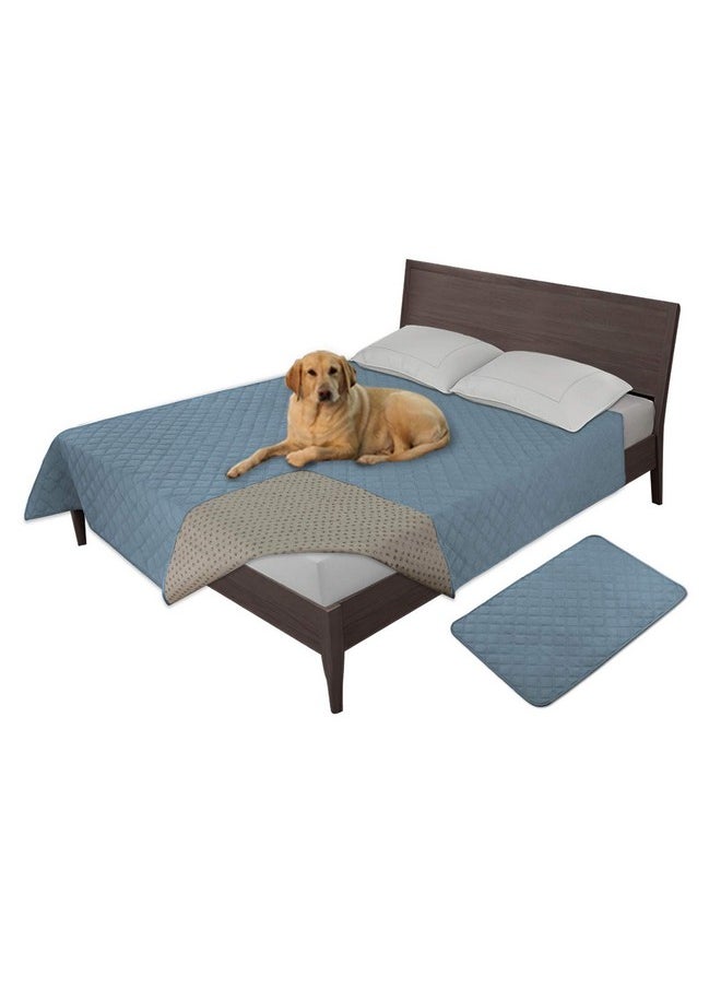 Easy-Going Easy-Going 100% Waterproof Dog Bed Cover, Non-Slip Pet Blanket for Furniture, Washable Couch Cover, Repleasement Sofa Cover (52X82 in,Light Blue)  - Image 1