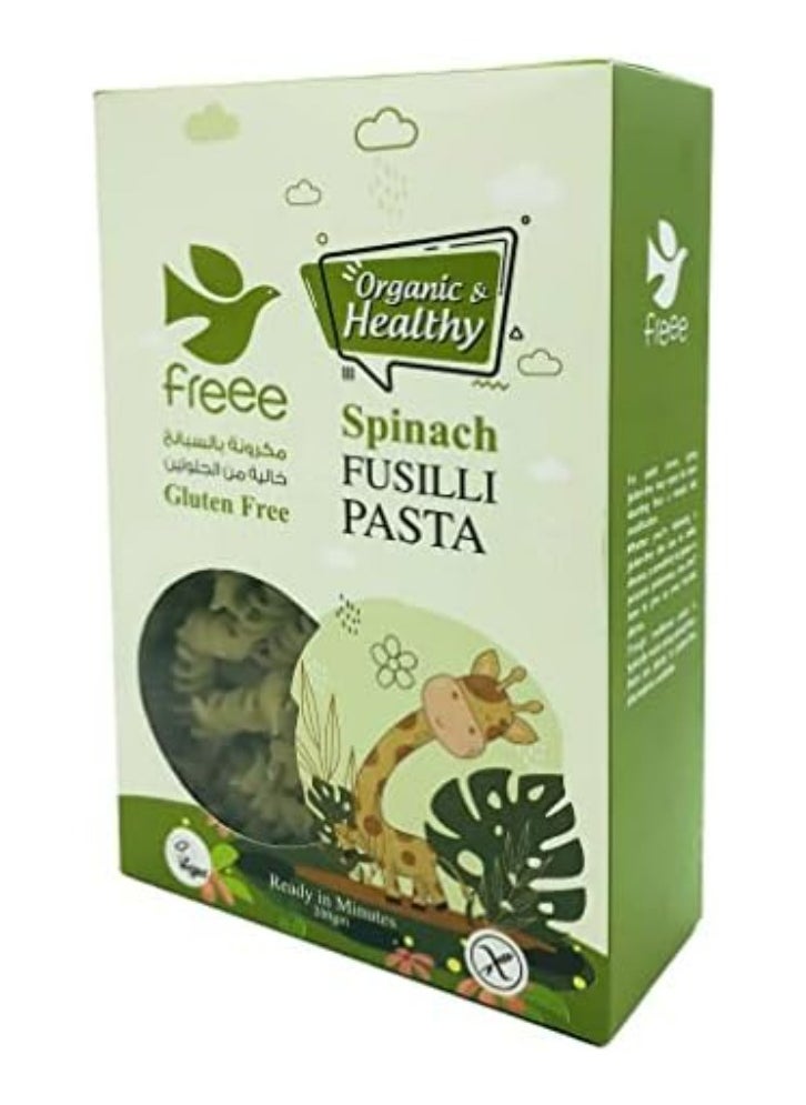 freee - Pasta Gluten Free Fusilli Spinach 200 grams - Image 1