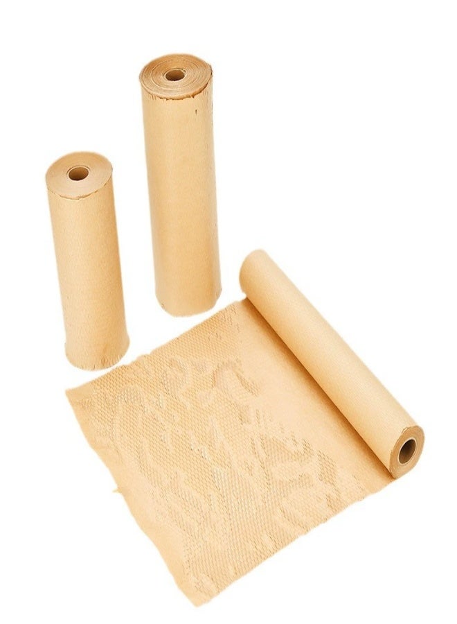 Eco-Friendly Honeycomb Packing Paper Roll 38cm x 50m - Biodegradable Kraft Paper Cushion Wrap for Gift & Flower Packaging - Image 1