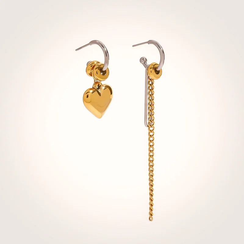 نويا أقراط ليلى المتدلية المطلية بالذهب عيار 18 قيراط لعيد الحب