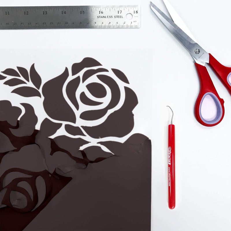 SISER EasyWeed Heat Transfer Vinyl 11.8" x 2FT Roll - Compatible with Romeo/Juliet & Other Professional or Craft Cutters - Layerable - CPSIA Certified (Brown - HEX #4E423D) - Image 4