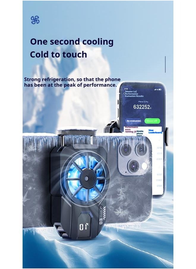 Phone Cooler, Mobile Cooling Fan without Noise, Cellphone Radiator for Mobile Games, Streaming, Tiktok  - Image 2