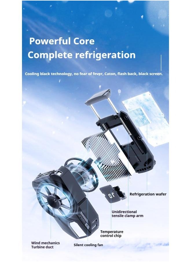 Phone Cooler, Mobile Cooling Fan without Noise, Cellphone Radiator for Mobile Games, Streaming, Tiktok  - Image 4