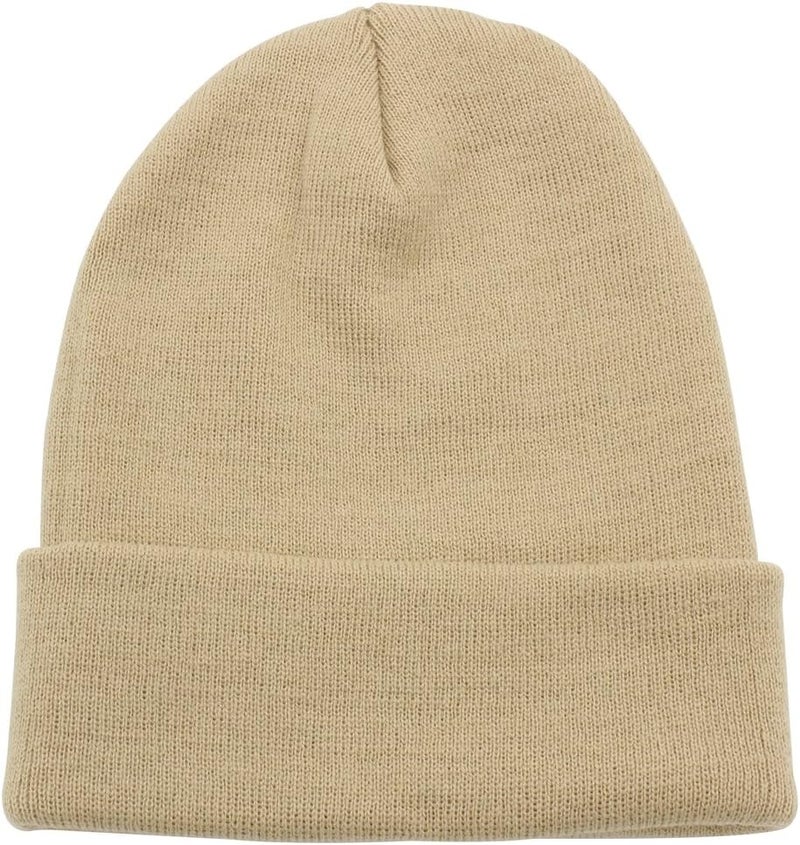 Top Level Beanie Men Women - Unisex Cuffed Plain Skull Knit Hat Cap - Image 1