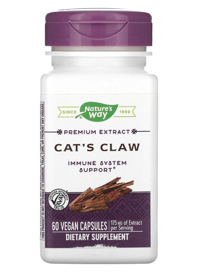 Nature's Premium Extract Cat's Claw 175 mg 60 Vegan Capsules 
