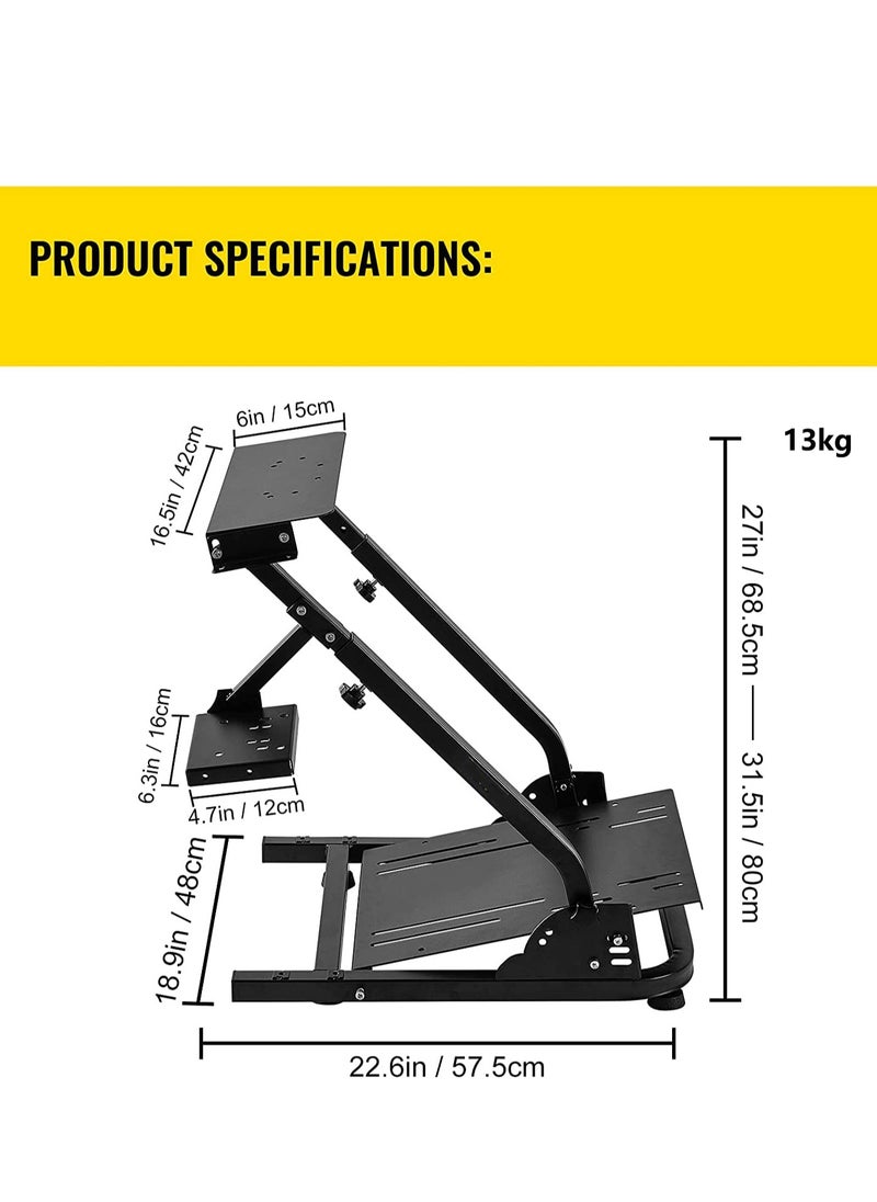 GearZone - Gaming Simulator Racing Steering Wheel Stand for Logitech G25, G27, G29, G920, TX F458, T500RS, T3PA-PRO (F1/GT), Not Including Wheel, Shifter and Pedals - Image 1