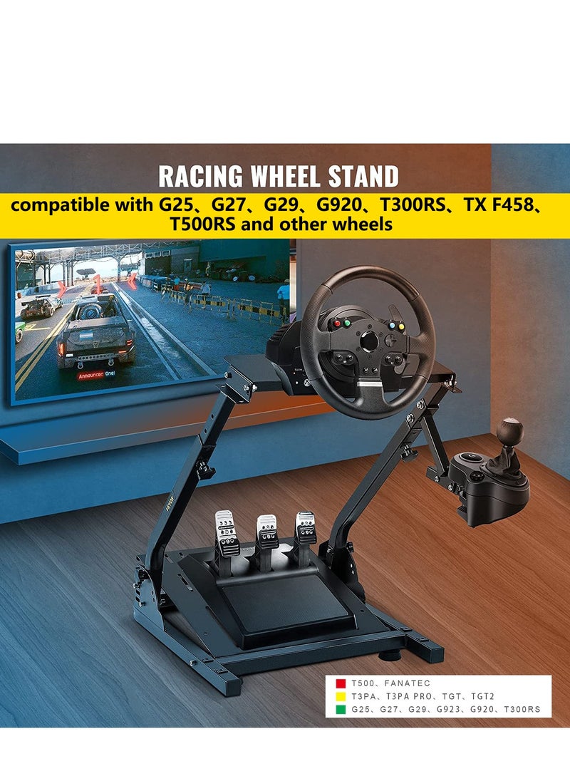 GearZone - Gaming Simulator Racing Steering Wheel Stand for Logitech G25, G27, G29, G920, TX F458, T500RS, T3PA-PRO (F1/GT), Not Including Wheel, Shifter and Pedals - Image 1