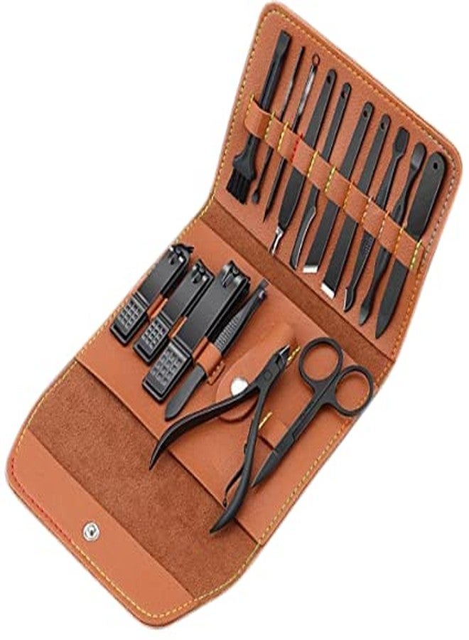 Zirak 16 IN 1 Proffesional Stainless Steel Manicure Pedicure Kit For Women Pedicure Tools Set Nail Cutter Grooming Kit With Acne needle, Blackhead Tool Manicure Tool Pedicure Tools - Image 1
