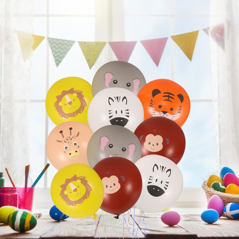12 Inch Animal Latex Balloons 12pcs Giraffe Leopard Print Birthday Party Decor - Image 5