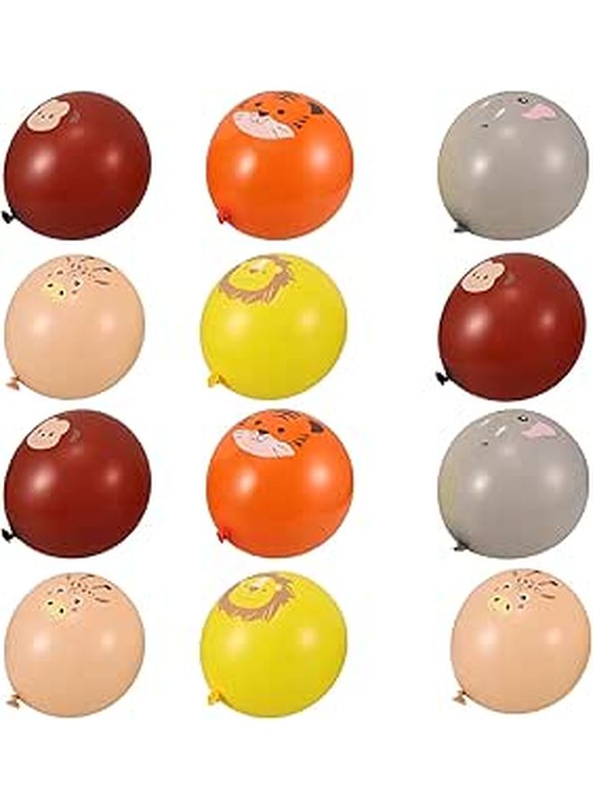 12 Inch Animal Latex Balloons 12pcs Giraffe Leopard Print Birthday Party Decor - Image 1