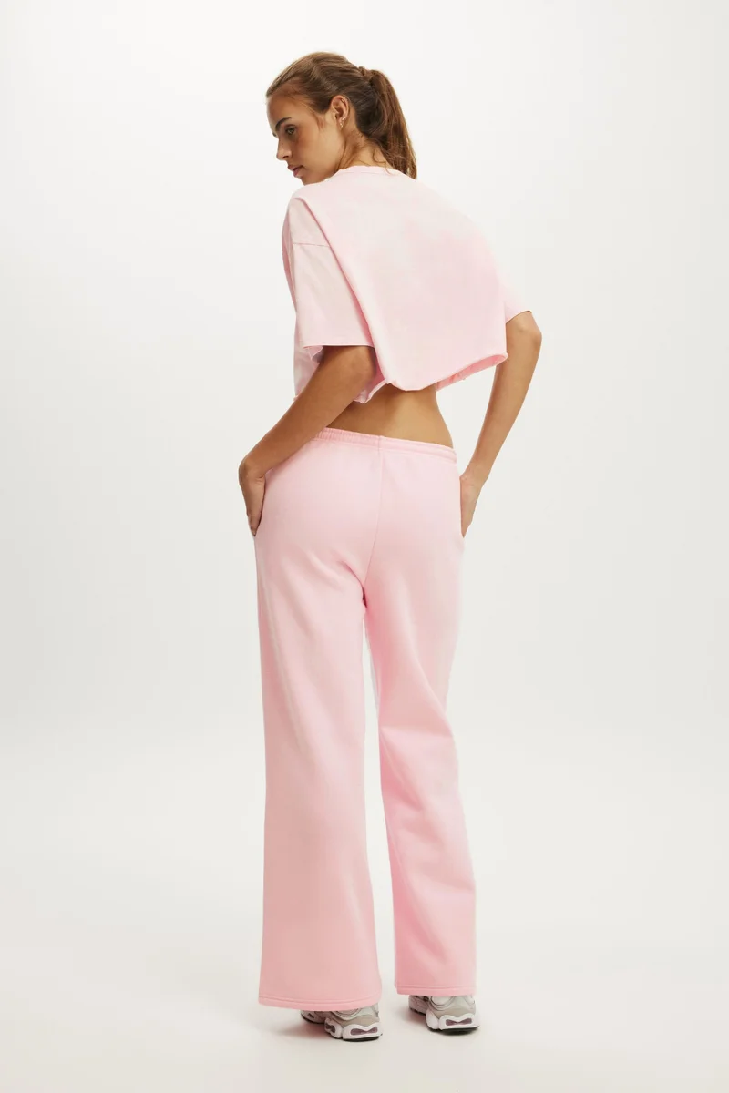 Cotton On  Plush Tie Waist Wide Leg Sweatpant for Women | Best Price UAE