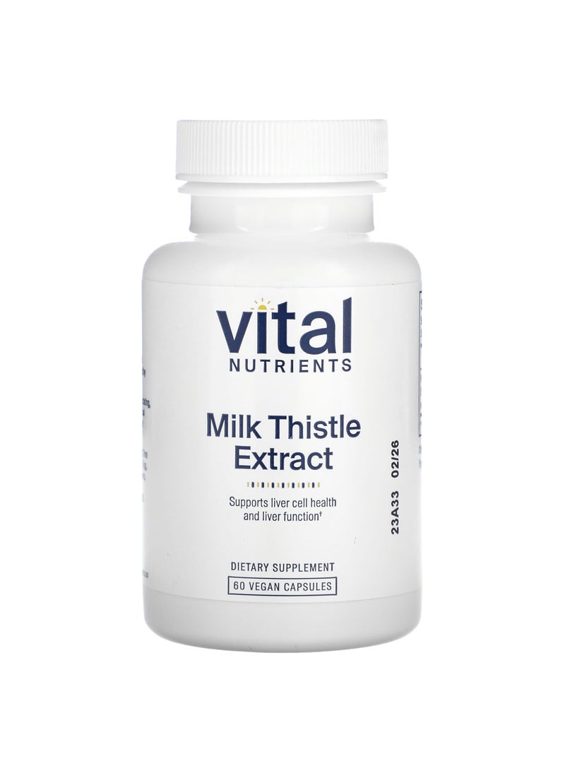 Vital Nutrients Milk Thistle Extract, 250 mg, 60 Vegan Capsules