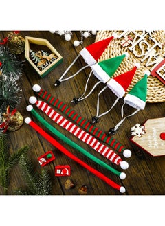 Saintrygo 8 Pack Christmas Small Animal Costume Guinea Pig Santa Hat with Scarf for Chicken Rabbit Ferret Hamster Chinchilla Hedgehog Lizard Holiday Christmas Party Outfit  - Image 4
