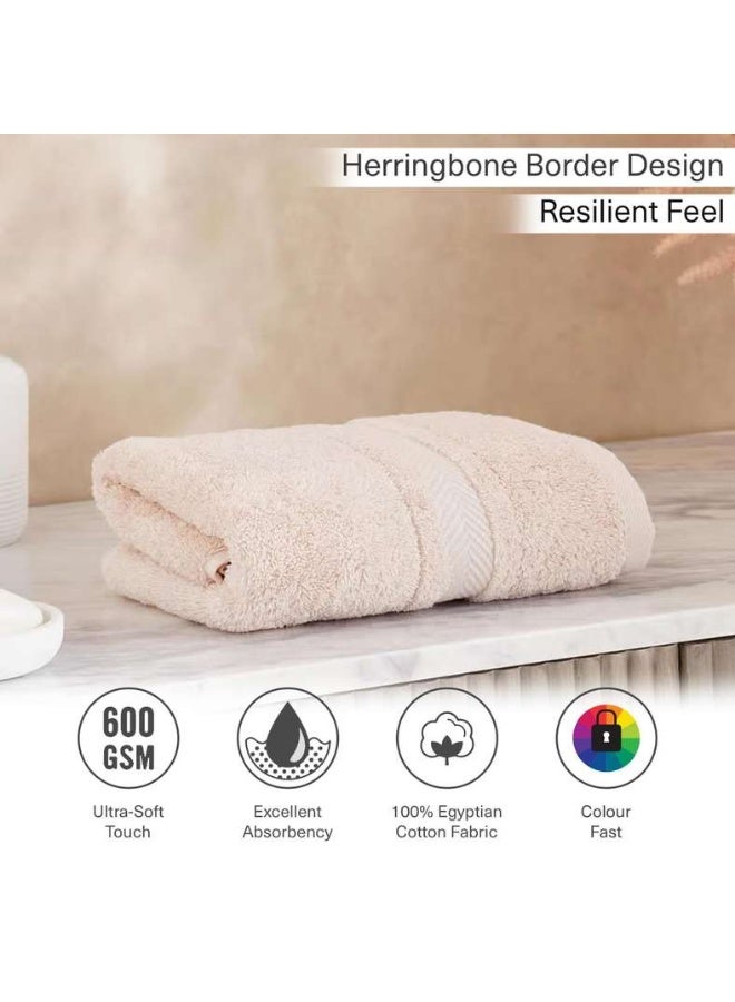 Pan Home Luxury Cotton Hand Towel - Light Almond - Image 5