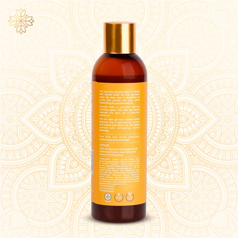 PURE ELEMENTS Udh Musk Bath Shower Gel A Luxurious Body Wash For Women Men Paraben Free Formula 100 Vegan 200 ML - Image 2