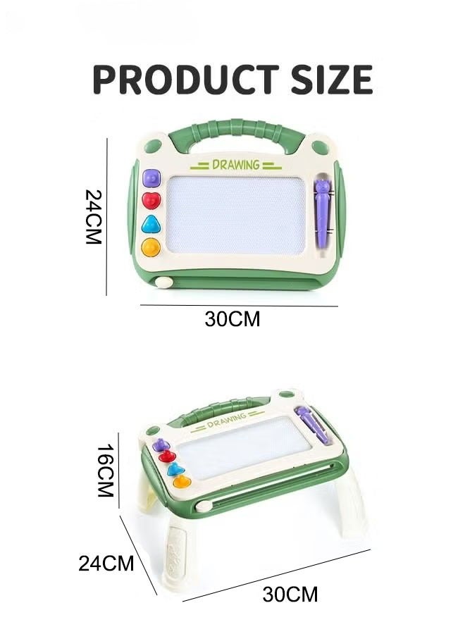 Magnetic Drawing Pad  Doodle Board Erasable Doodle Board Creative Kids Toys Educational Preschool Learning Toys Birthday Gift For Boys Girls 1, 2,  3 Year Olds(Green)  - Image 2
