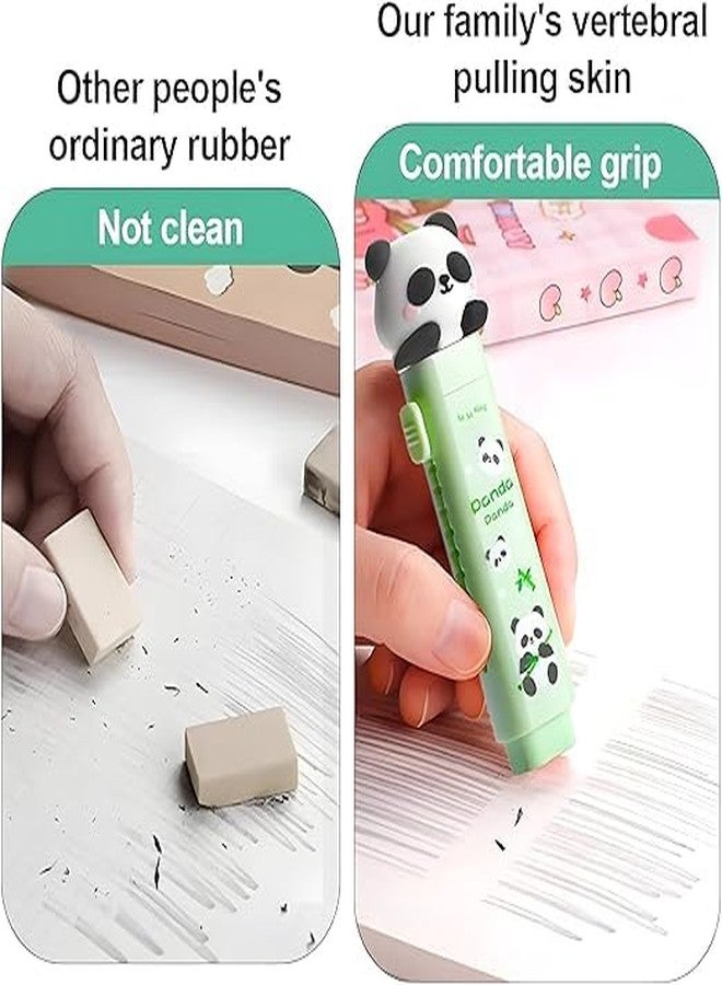 MSGH Rubber Eraser Sliding Retractable Eraser, Large Pencil Eraser, Soft Cute Erasers Push Pull, Bulk Erasers Assorted Color for Students Kids, School Office Home Supplies (Uni - Pack of 2pcs) - Image 5