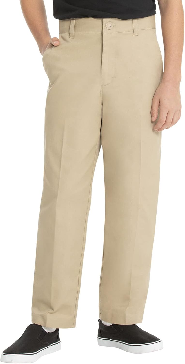 Classroom School Uniforms Store Big Boys Flat Front Pant, Khaki, 16 - Image 1