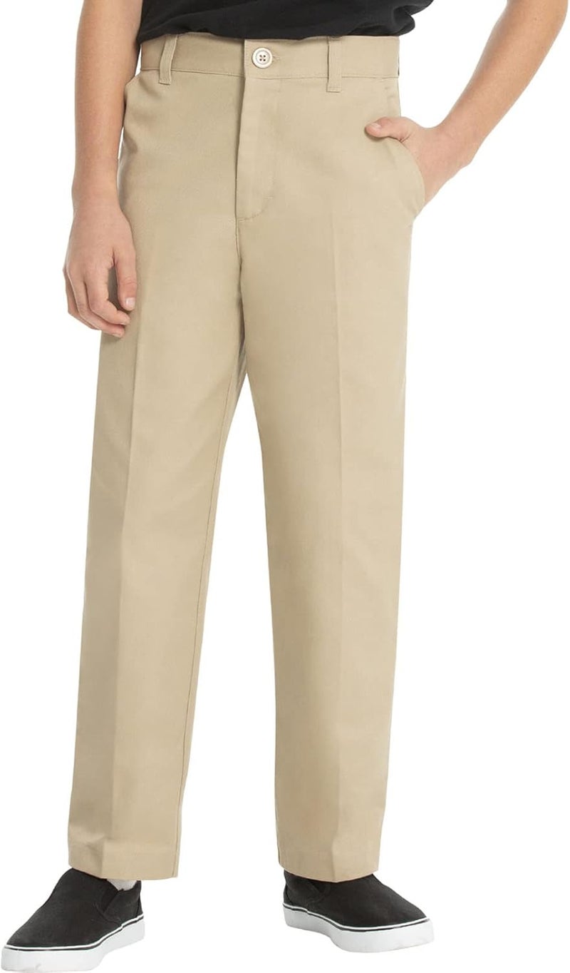 Classroom School Uniforms Store Big Boys Flat Front Pant, Khaki, 16 - Image 3