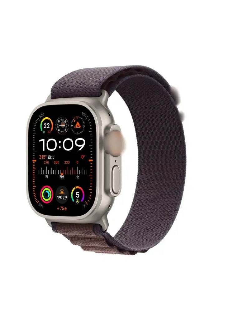 MOCOM - Alpine Loop Sport Nylon Watch Band Strap for Apple Watch Ultra 2/ Ultra/49mm/45mm/44mm/42mm Alpine Loop Indigo - Image 1