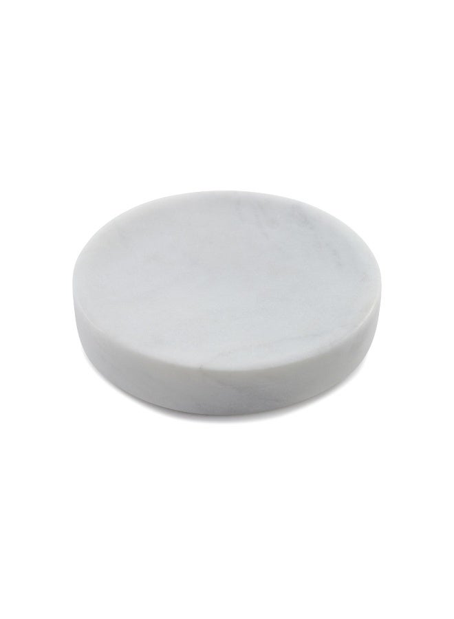 Pan Home Elegance Marble Soap Dish Dia12.7x2.5cm - White - Image 2