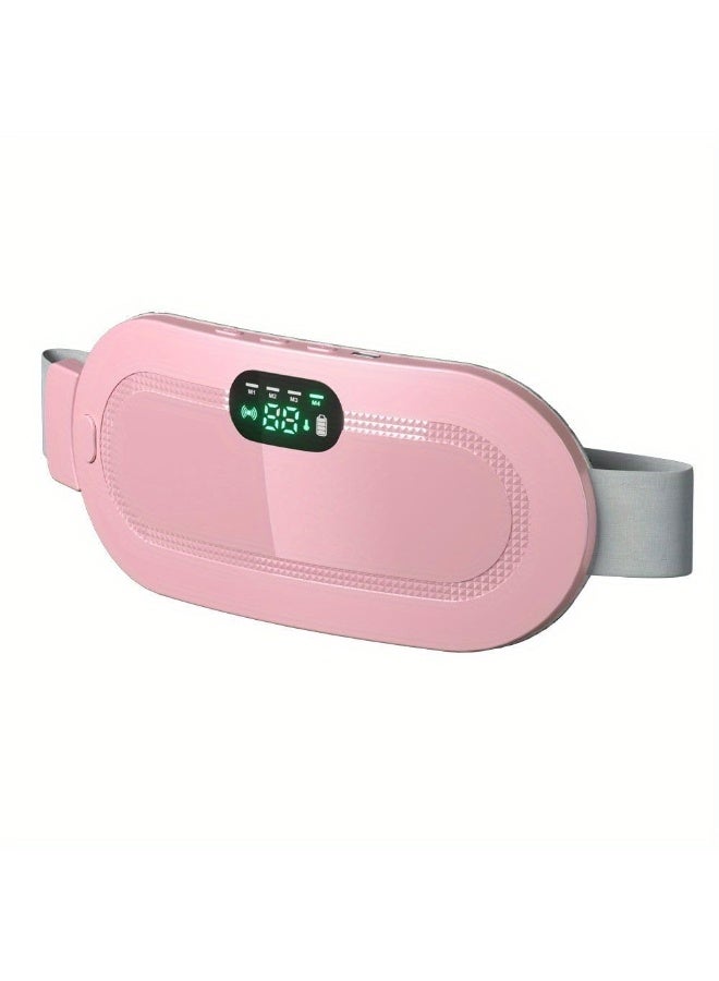 وسادة تدفئة لاسلكية للحيض للنساء، حزام تدفئة كهربائي بثلاثة مستويات حرارة وأربعة أوضاع تدليك بالاهتزاز لتخفيف آلام الدورة الشهرية والظهر والبطن، حزام خصر محمول قابل لإعادة الشحن للعلاج الحراري - Image 2