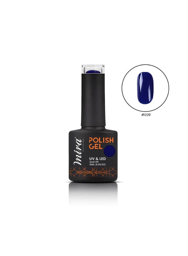 Mira Professional Nail Art Gel Nail Polish 15ml #039 Professional salon spa and Home - Image 1