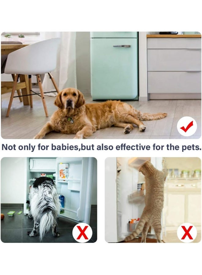 EUDEMON Home Refrigerator Fridge Freezer Door Lock Latch Catch Toddler Kids Child Baby Safety Lock Easy to Install no Tools Need or Drill (Greyï¼Œ1 Pack) - Image 4