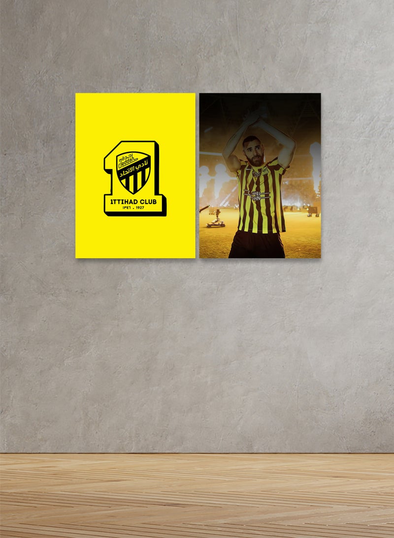 Marktna Decorative Wall Art Painting With Sports Design 2 Pieces Size 80x60cm - Image 1