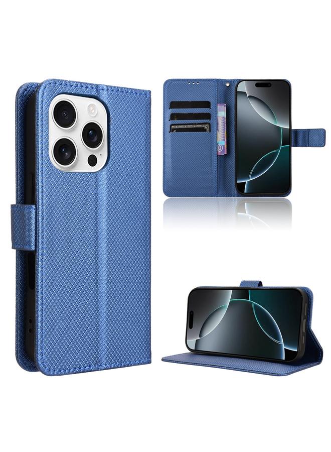 S-TOP Case For iPhone 16 Pro Max Diamond Texture Leather Phone Case - Image 1