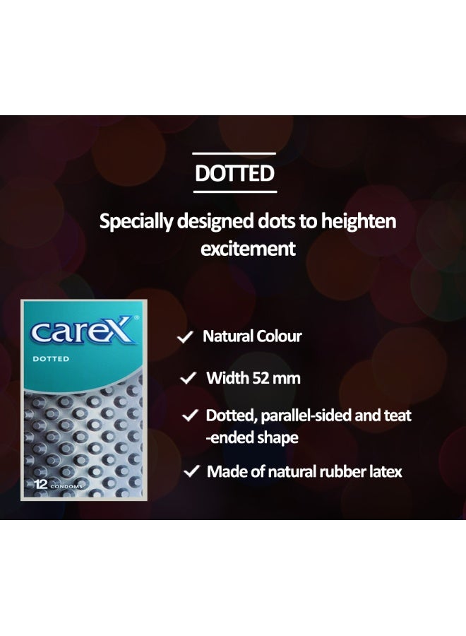 careX Dotted Condoms | Specially Designed Dots To Heighten Excitement | 12 Count - Image 5