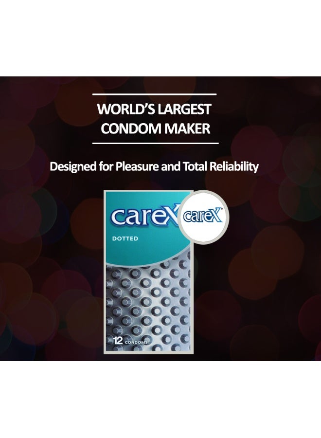 careX Dotted Condoms | Specially Designed Dots To Heighten Excitement | 12 Count - Image 4