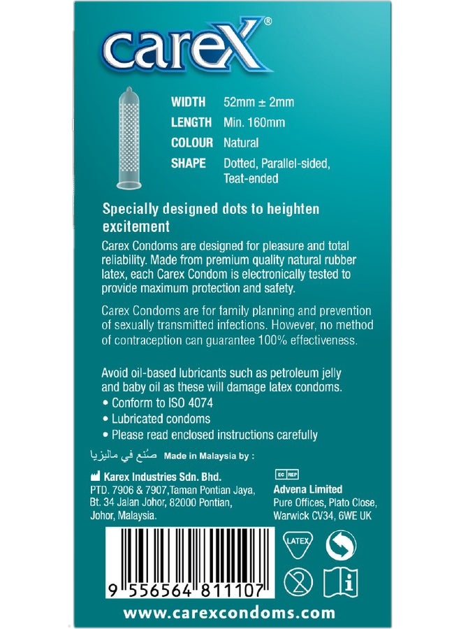 careX Dotted Condoms | Specially Designed Dots To Heighten Excitement | 12 Count - Image 3