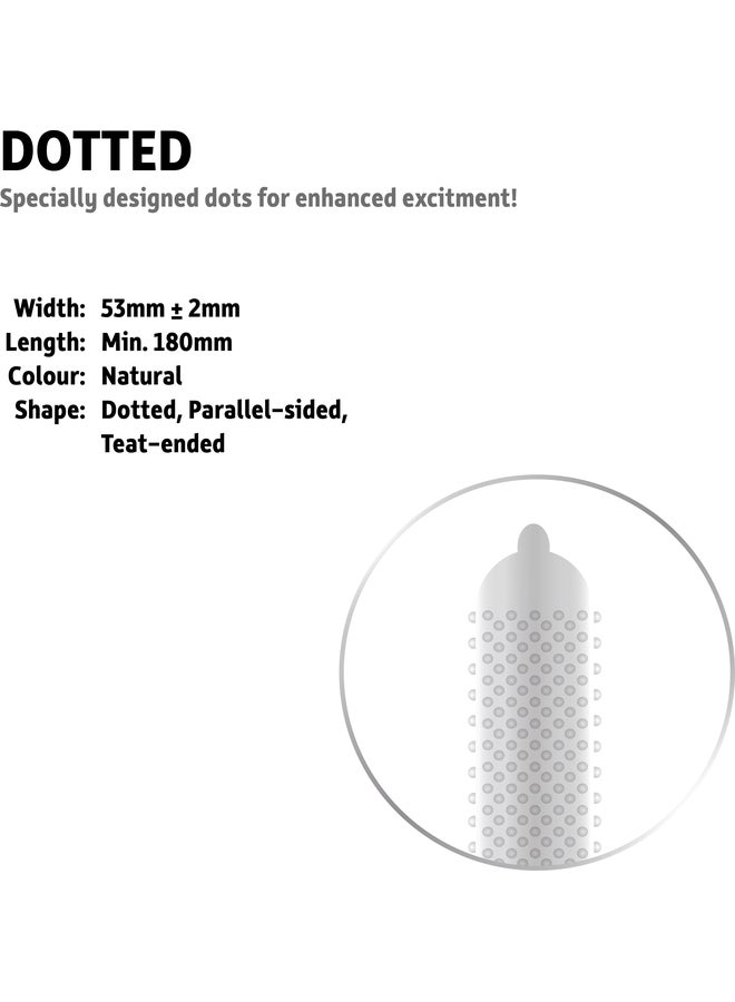 careX Dotted Condoms | Specially Designed Dots To Heighten Excitement | 12 Count - Image 4