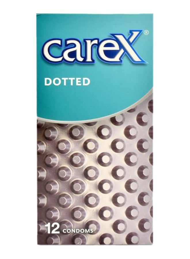 careX Dotted Condoms | Specially Designed Dots To Heighten Excitement | 12 Count - Image 1