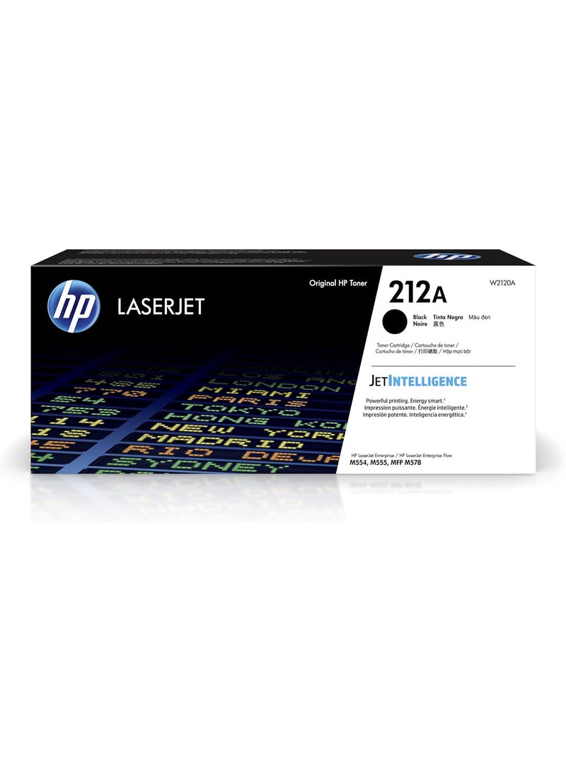 HP Toner HP 212A Black Original LaserJet Toner Cartridge | W2120A | Compatible with HP Color LaserJet Enterprise M554, M555 & MFP M578 Series Printers | Up to 5,500 Pages | Sharp Professional Black Prints - Image 1