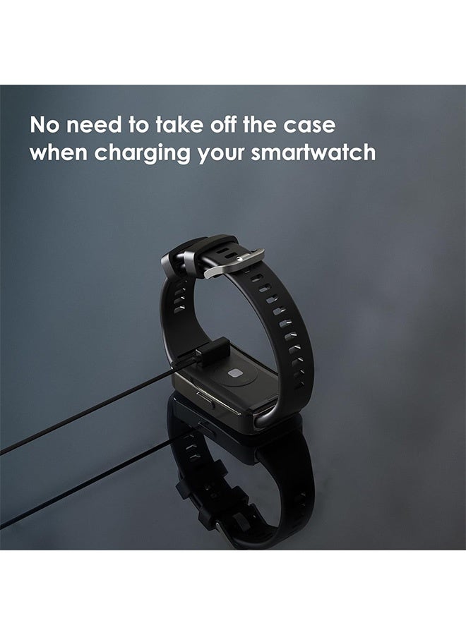 غنافوتو 2 قطعة لسوار هواوي 8/سوار هواوي 9/سوار هواوي 10 من مادة TPU الواقية شفاف/أسود - Image 4