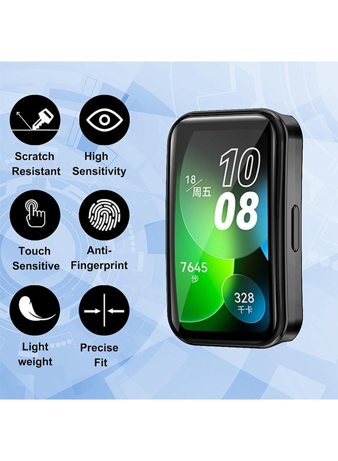 غنافوتو 2 قطعة لسوار هواوي 8/سوار هواوي 9/سوار هواوي 10 من مادة TPU الواقية شفاف/أسود - Image 3