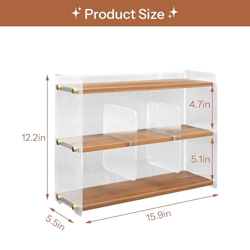KAOTGOT Coffee Mug Holder Wooden Cup Station Organizer 3-Tier Cup Holder for Coffee Bar Mug Display Rack for Countertop Mug Holder Shelf for Home Kitchen Nut Brown - Image 5