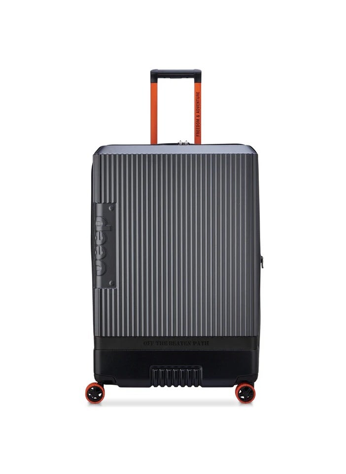 Jeep The Jeep Hardcase Expandable 4-Double wheel luggage trolley check-in suitcase 81cm Anthracite, Large 