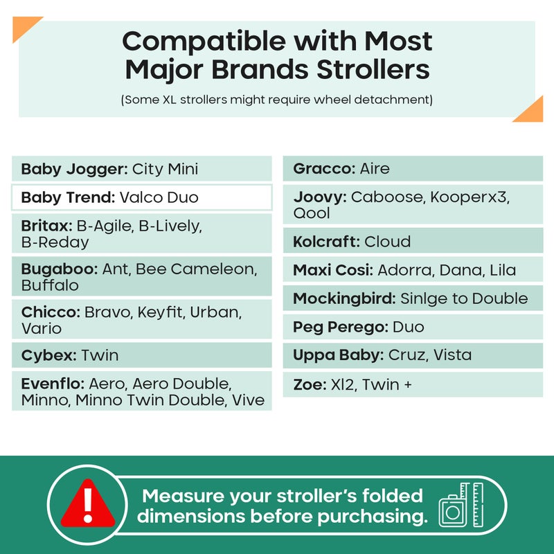 reperkid Medium Stroller Bag for Airplane Travel, Black & Red, 42" H x26 W x13 D, Fits Most Single Strollers Incl. Jogging & Standard Models â€“ Premium Waterproof Cover, Adjustable Shoulder Straps - Image 2