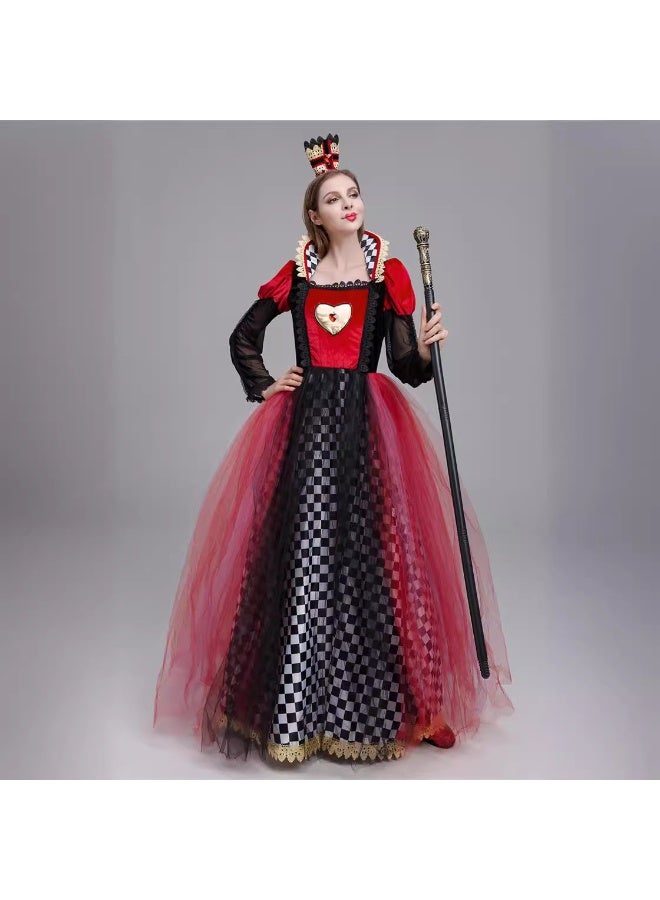 Heart-shaped Queen Alice's Wonderland Dreamland Costume of the Red Queen - Image 2