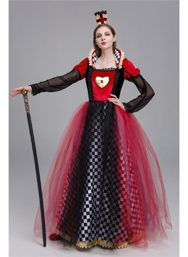 Heart-shaped Queen Alice's Wonderland Dreamland Costume of the Red Queen - Image 5