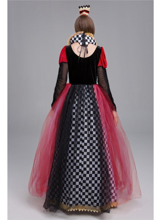 Heart-shaped Queen Alice's Wonderland Dreamland Costume of the Red Queen - Image 4