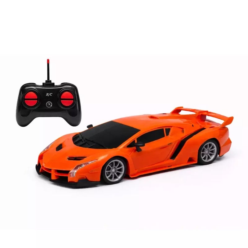 Super Lamborghini Sports Car With 1:16 Scale Remote Cotrol and Functional Headlights- Orange
